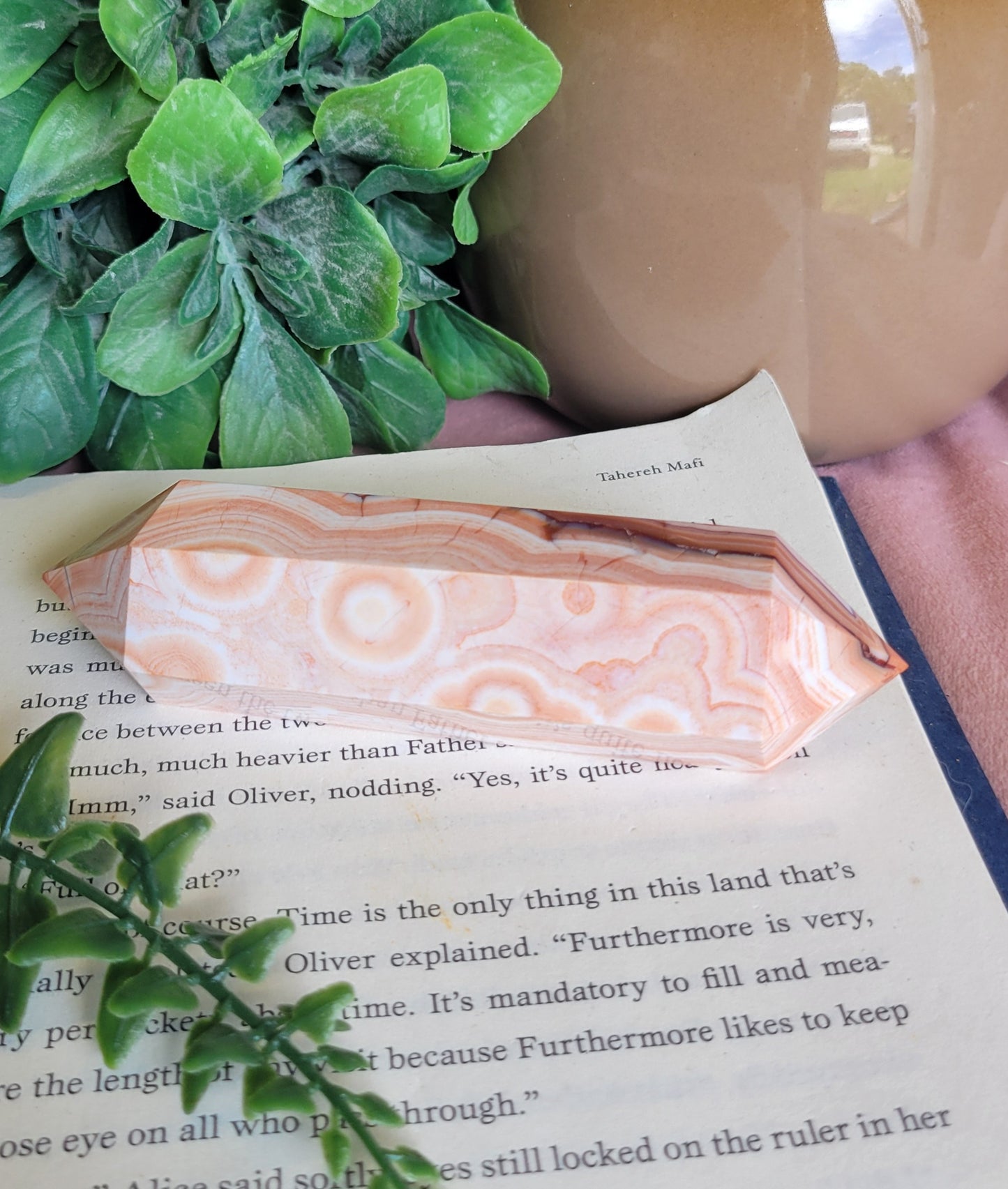 Peachy Obry Banded Carnelian DT