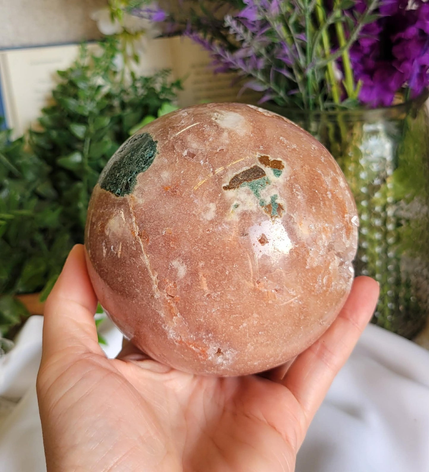 Druzy Pink Amethyst Sphere 98MM