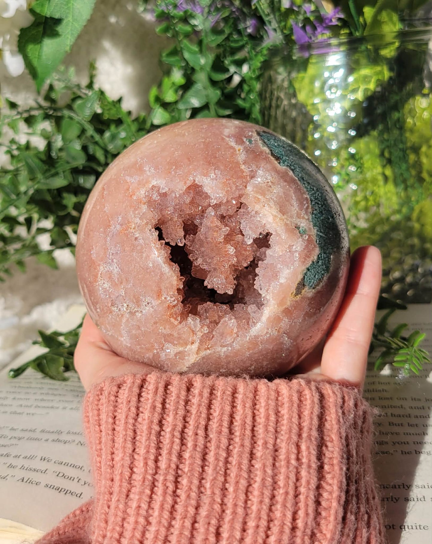 Druzy Pink Amethyst Sphere 98MM
