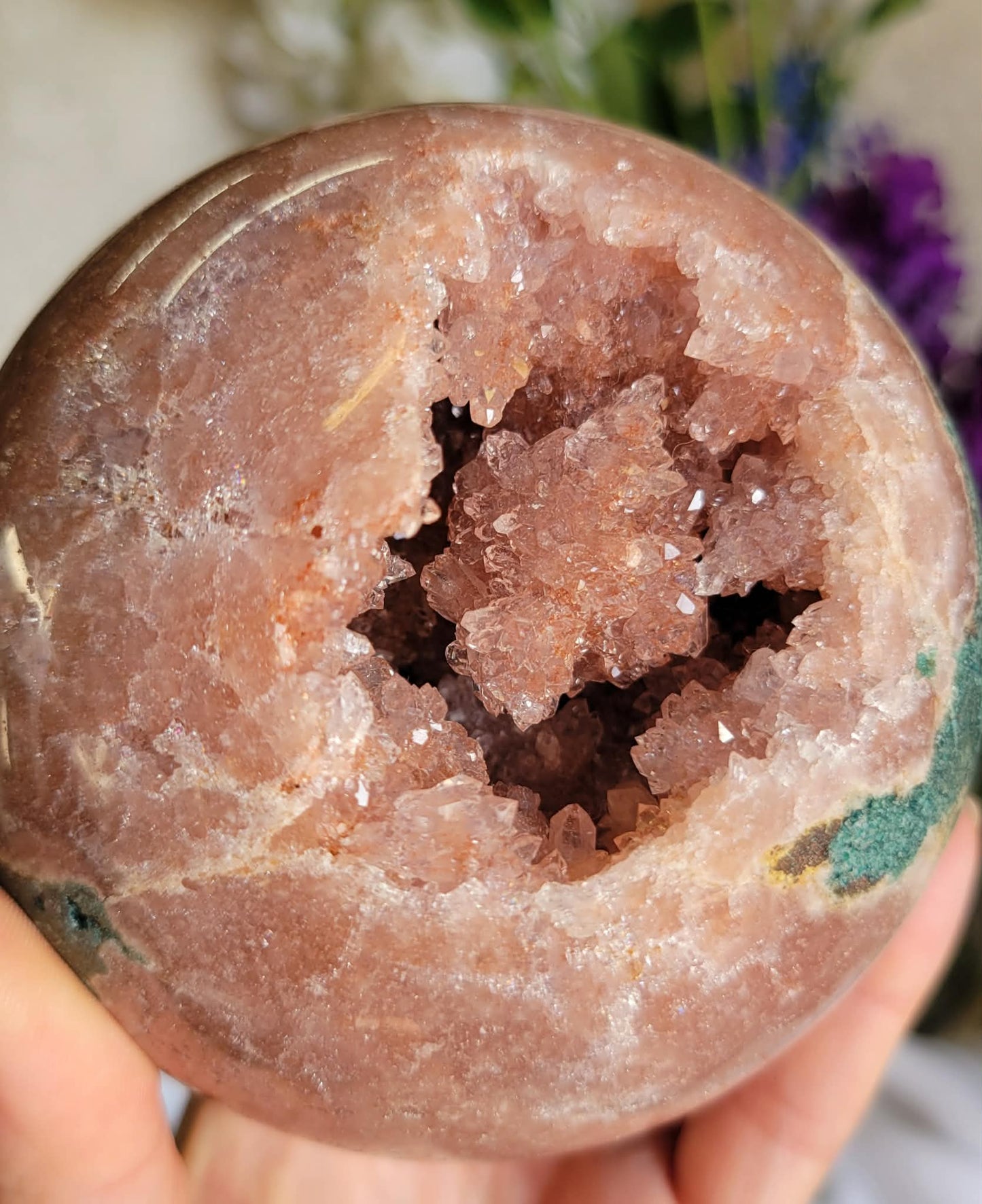 Druzy Pink Amethyst Sphere 98MM
