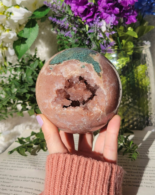 Druzy Pink Amethyst Sphere 98MM