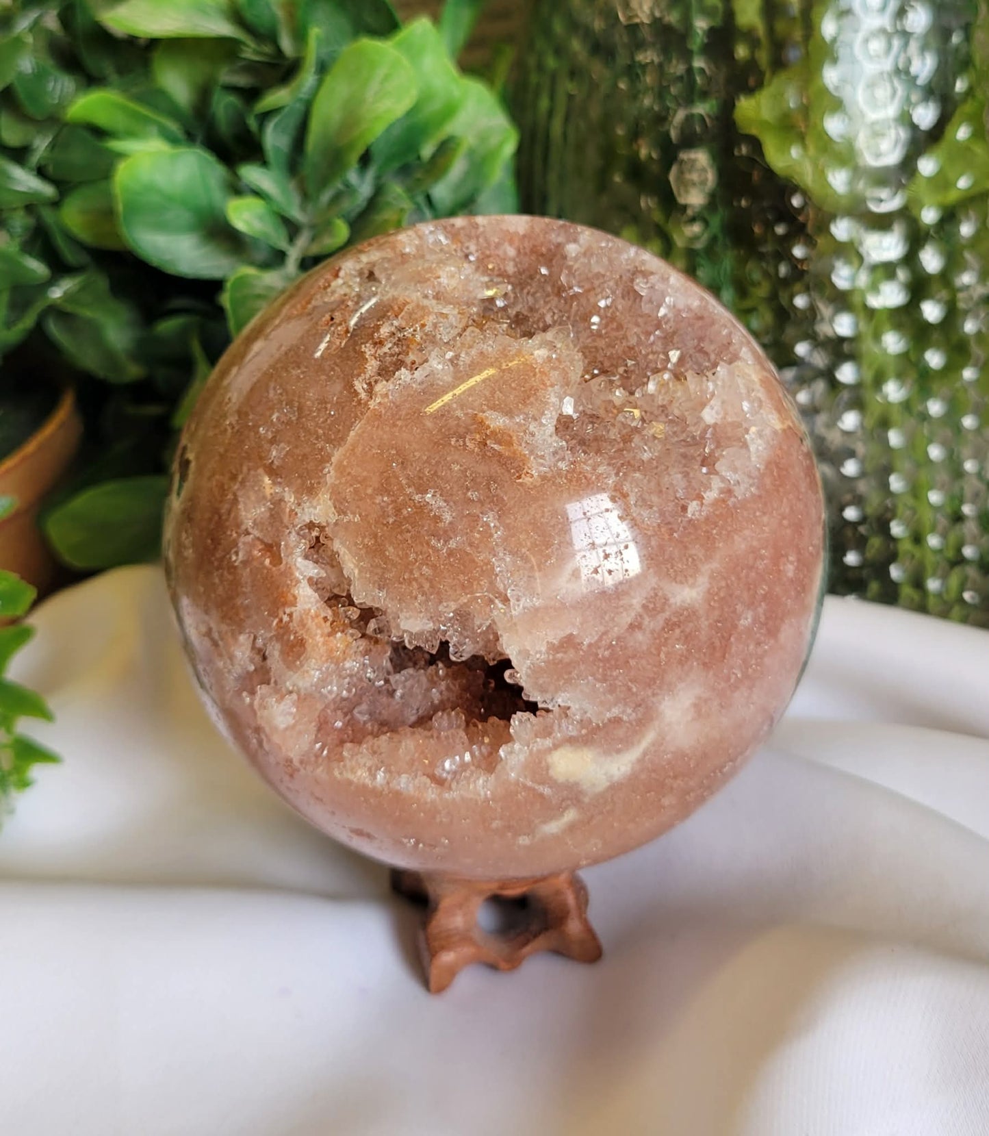 Druzy Pink Amethyst Sphere 98MM