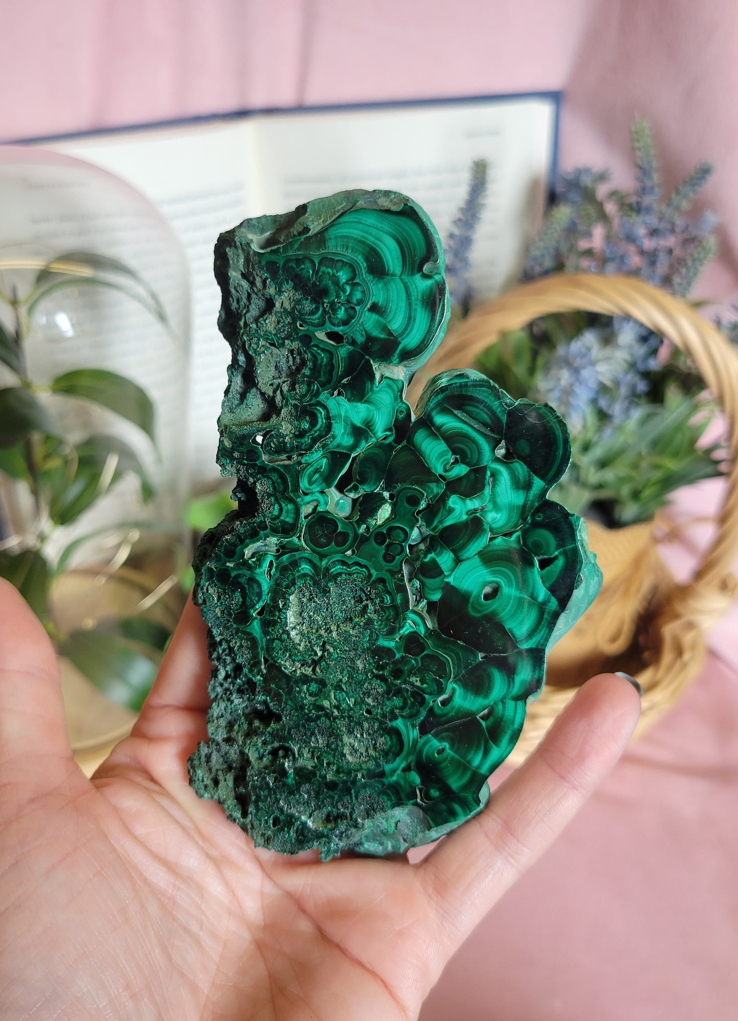 Malachite slab