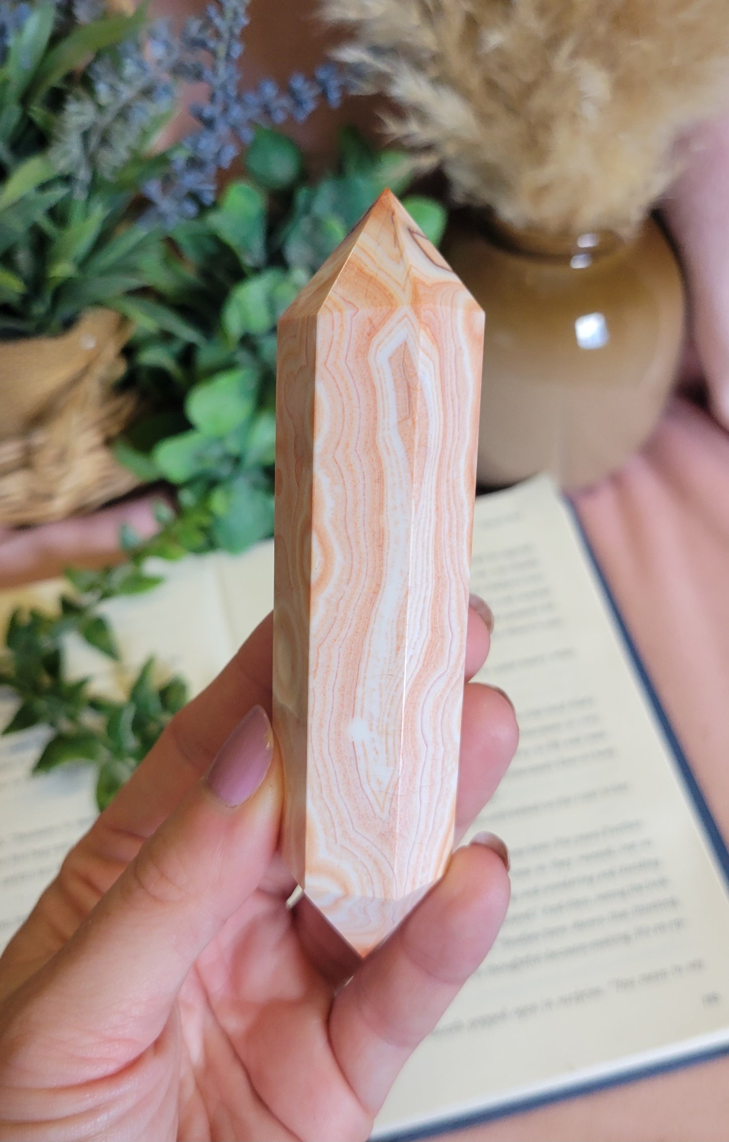 Peachy Obry Banded Carnelian DT