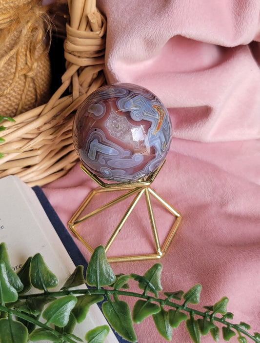 46mm HQ swazi agate sphere