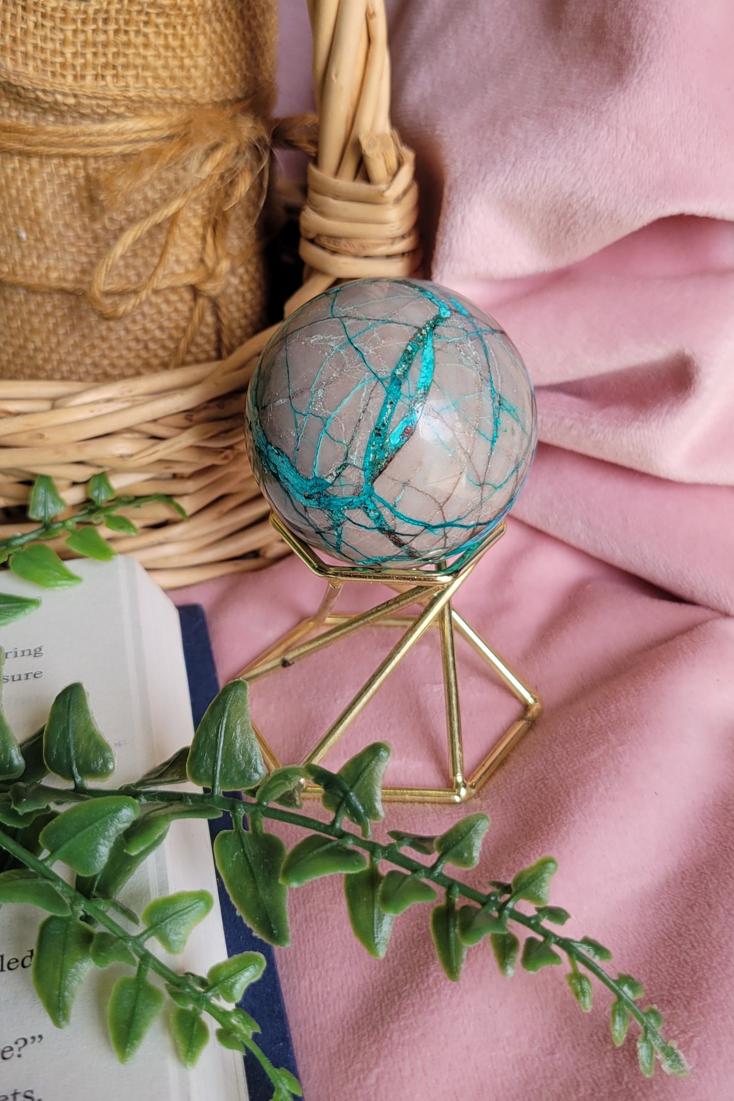 49mm Shattuckite chrysocolla sphere
