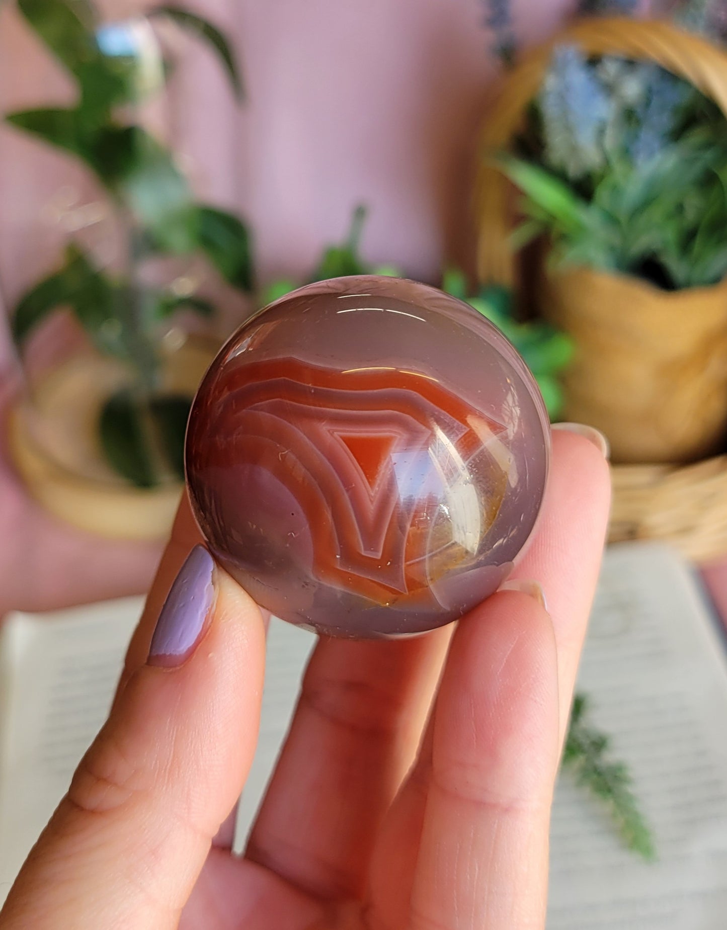 41mm Swazi agate sphere