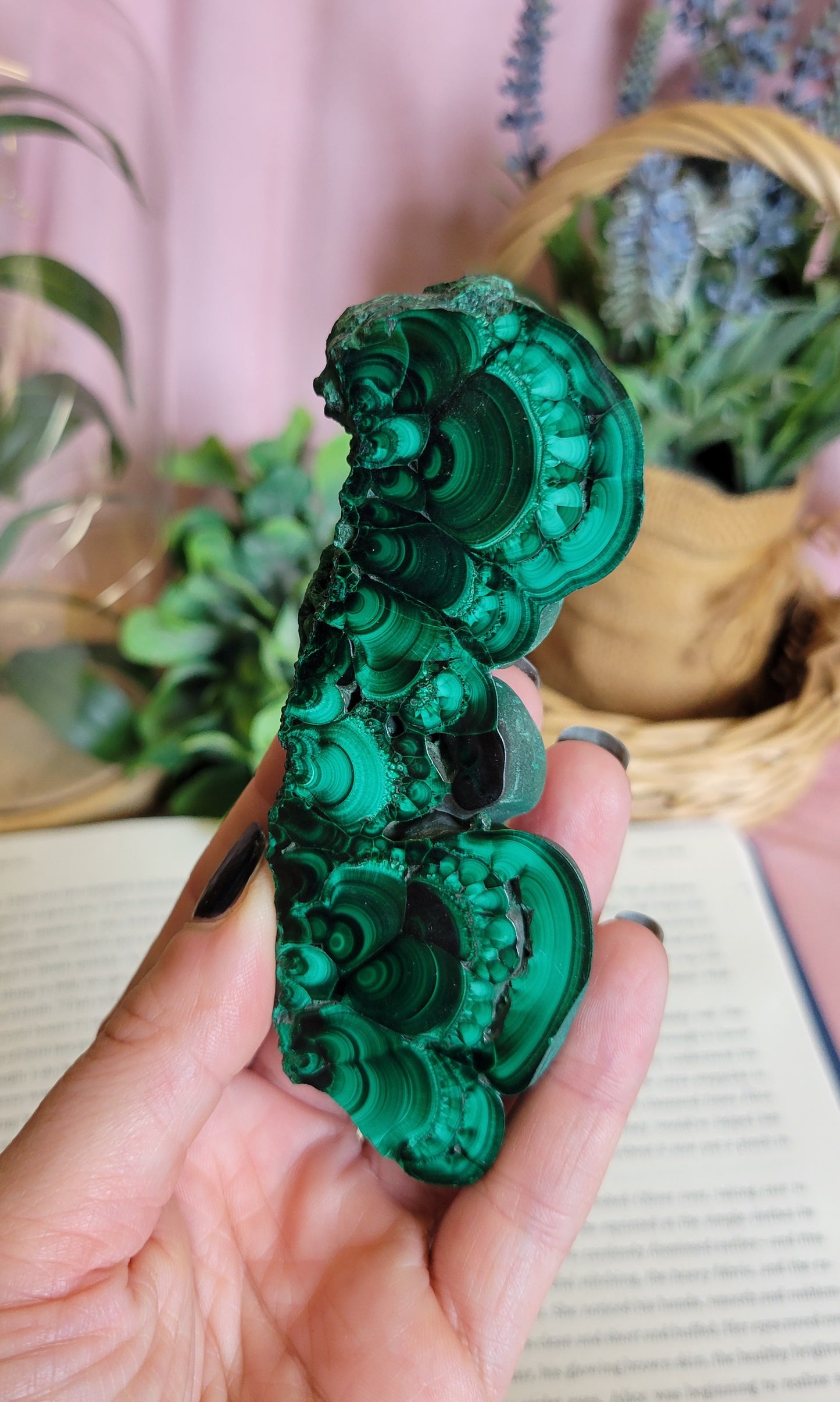 Malachite slab