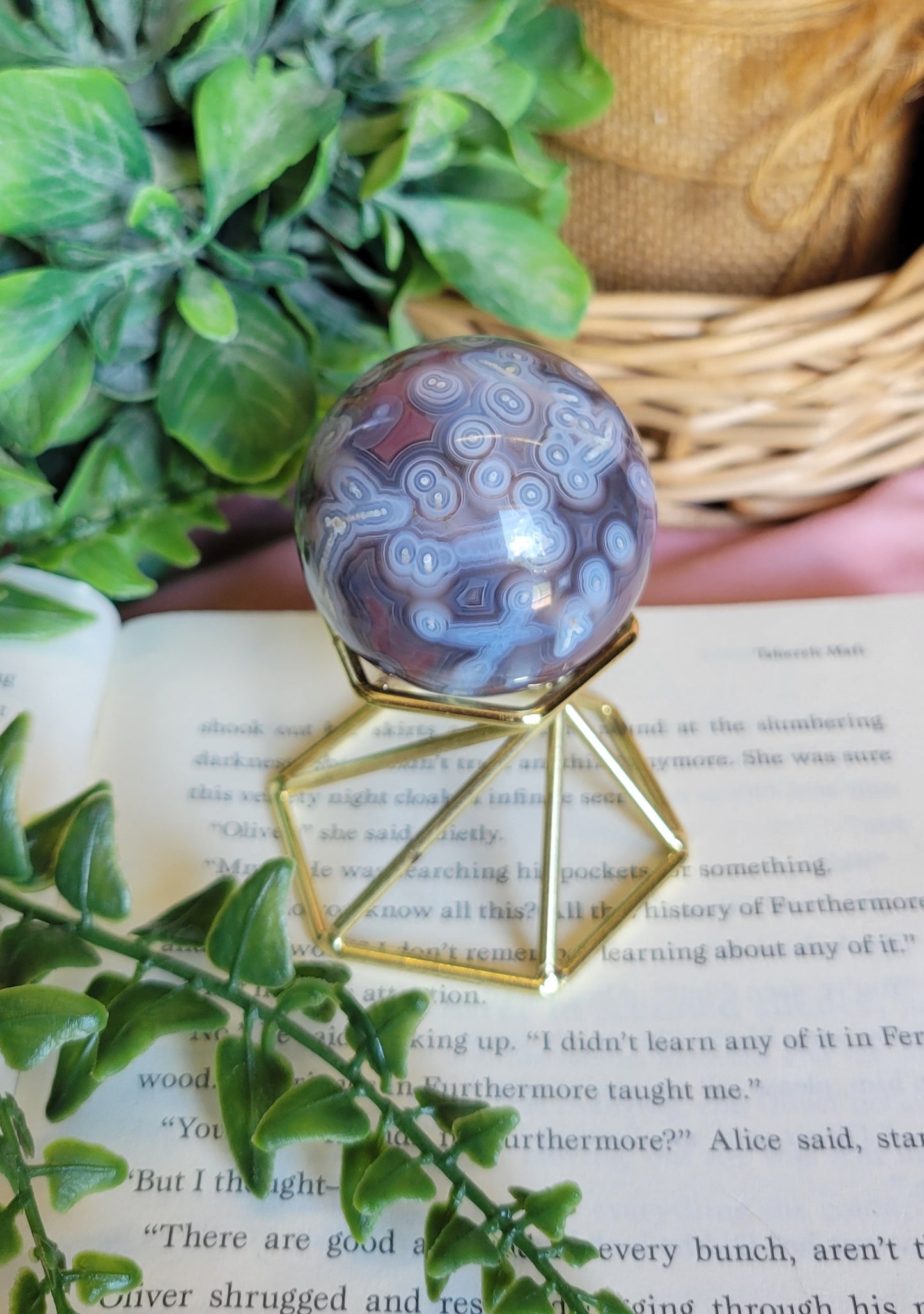 HQ 44mm swazi agate sphere