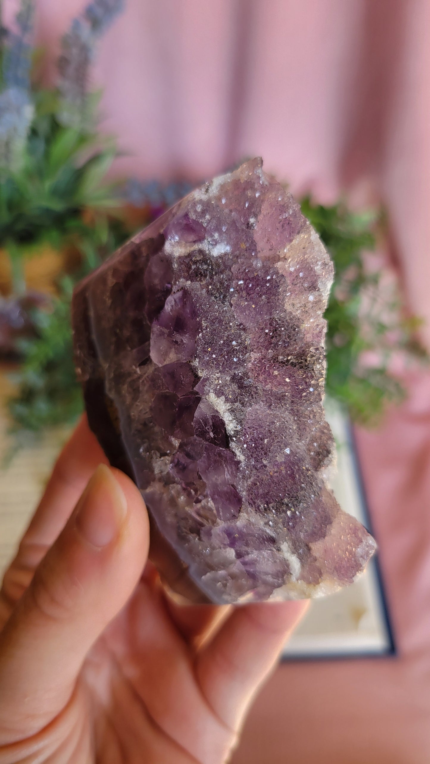Purple sugar druzy amethyst freeform