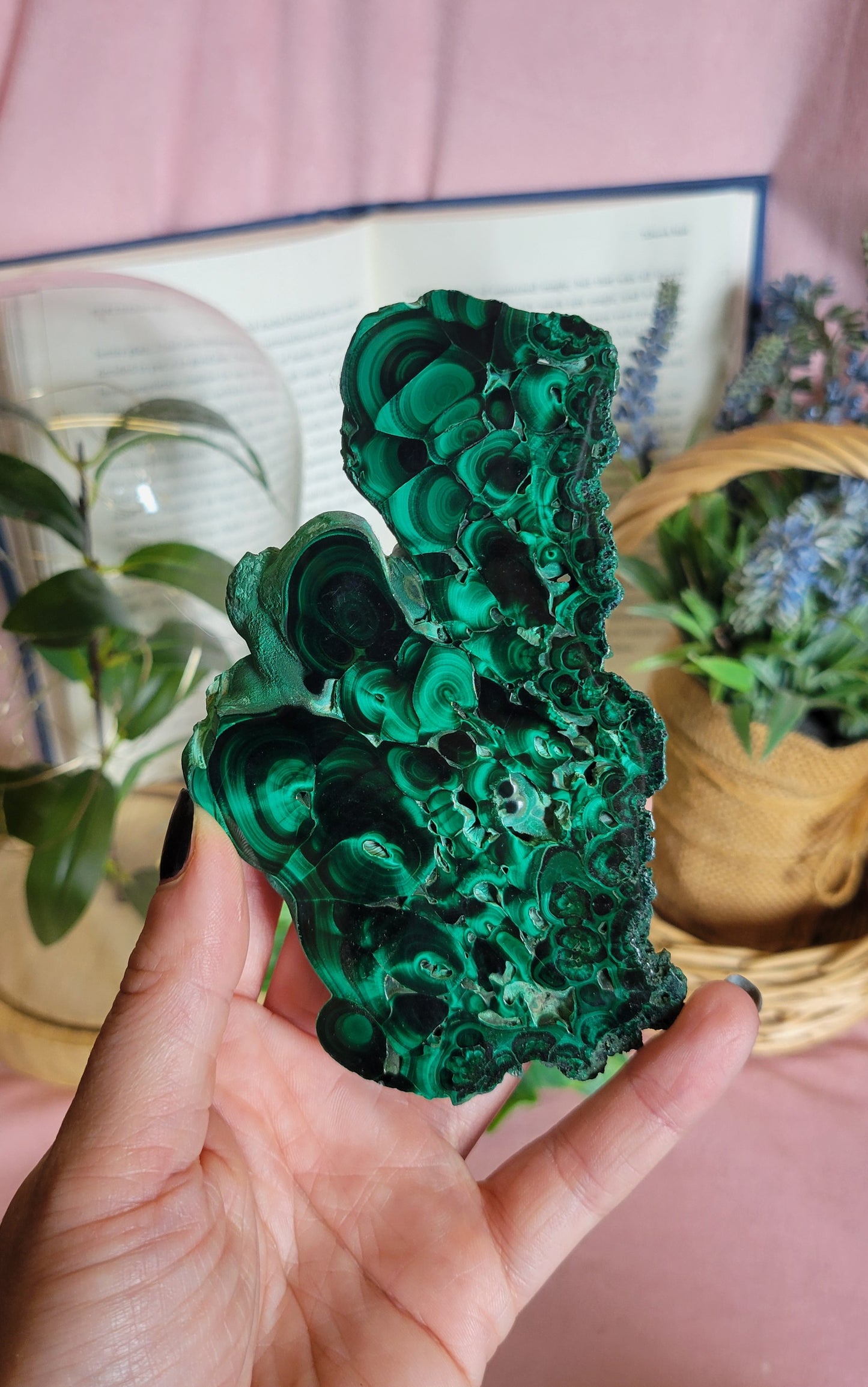 Malachite slab
