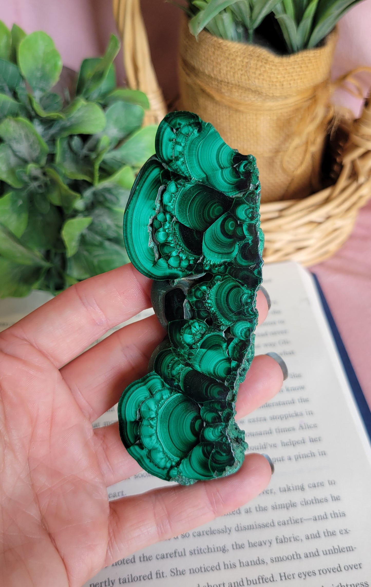 Malachite slab