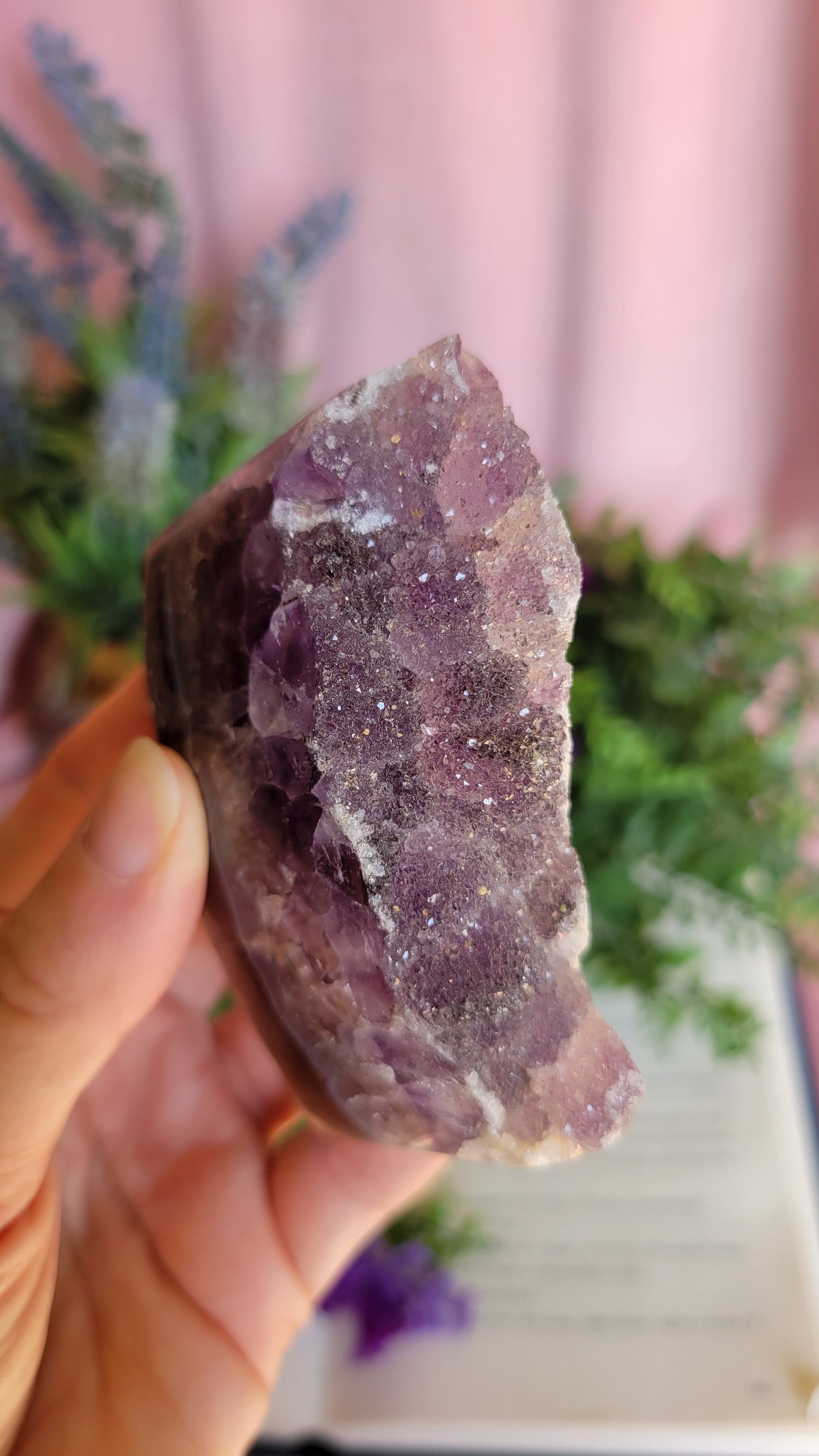Purple sugar druzy amethyst freeform