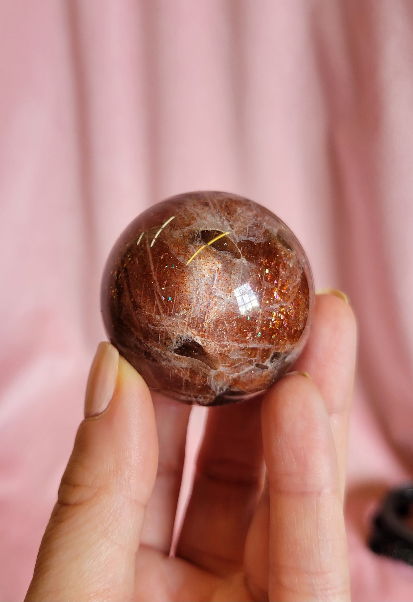 Confetti sunstone sphere 43mm