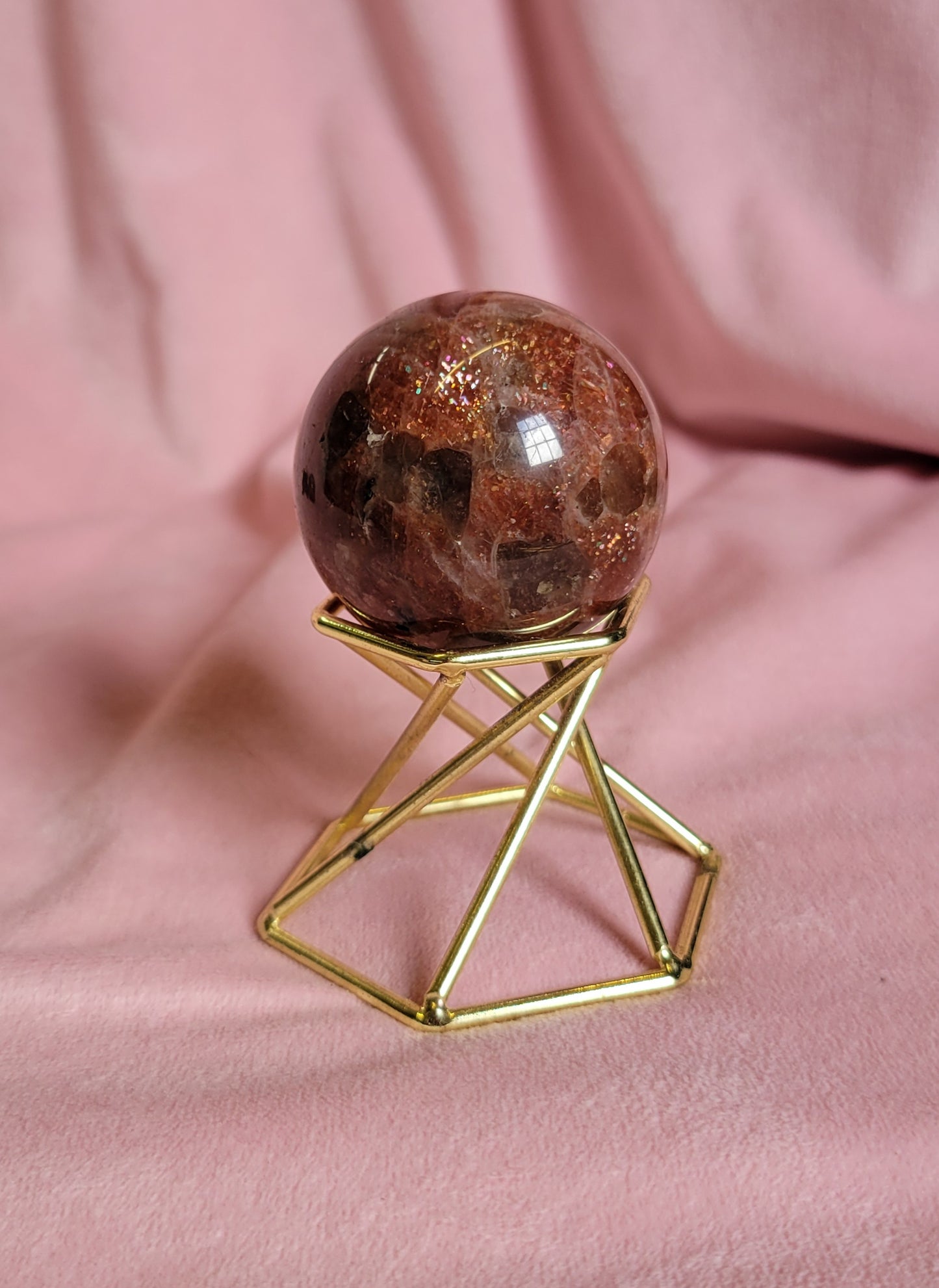 Confetti sunstone sphere 43mm