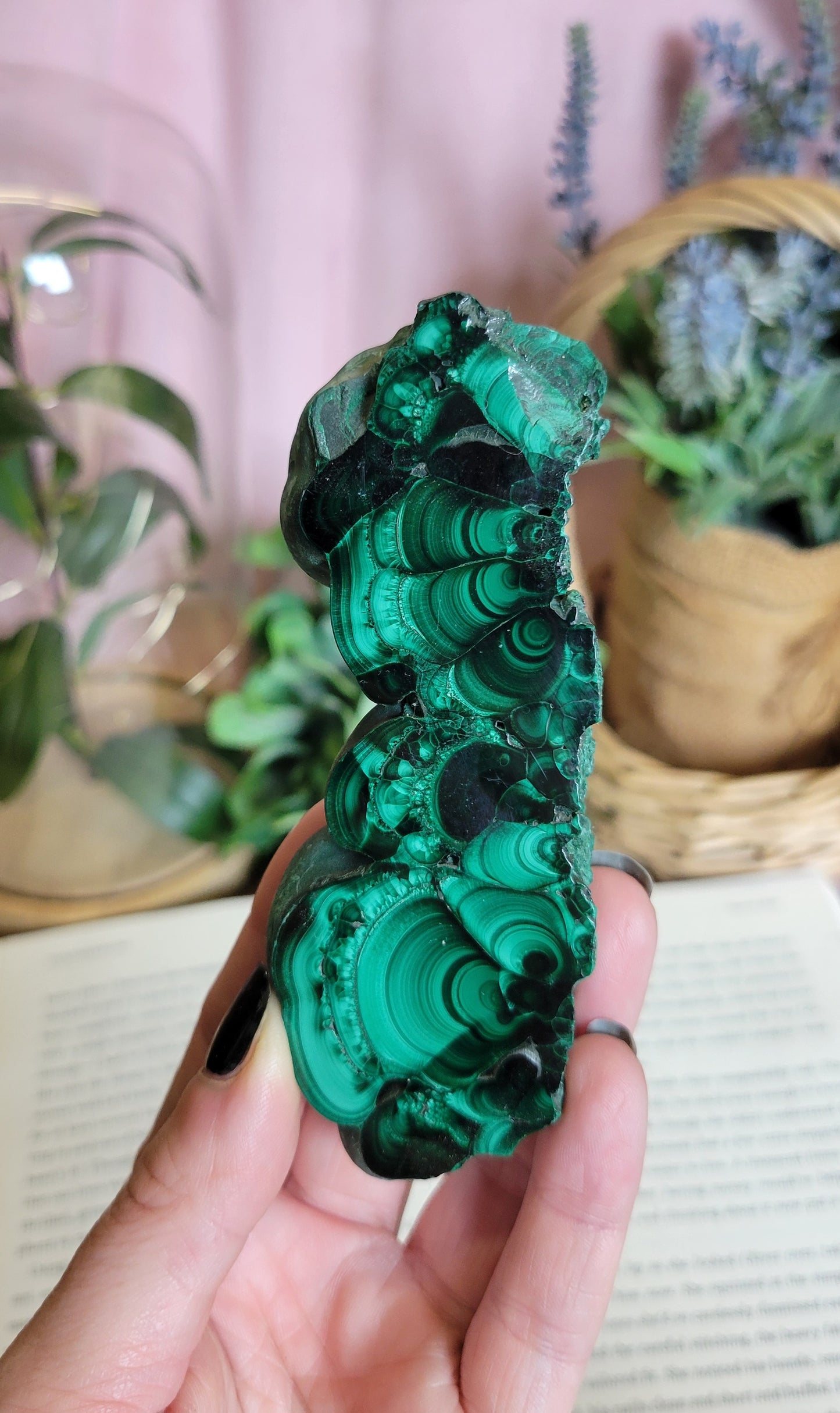 Malachite slab