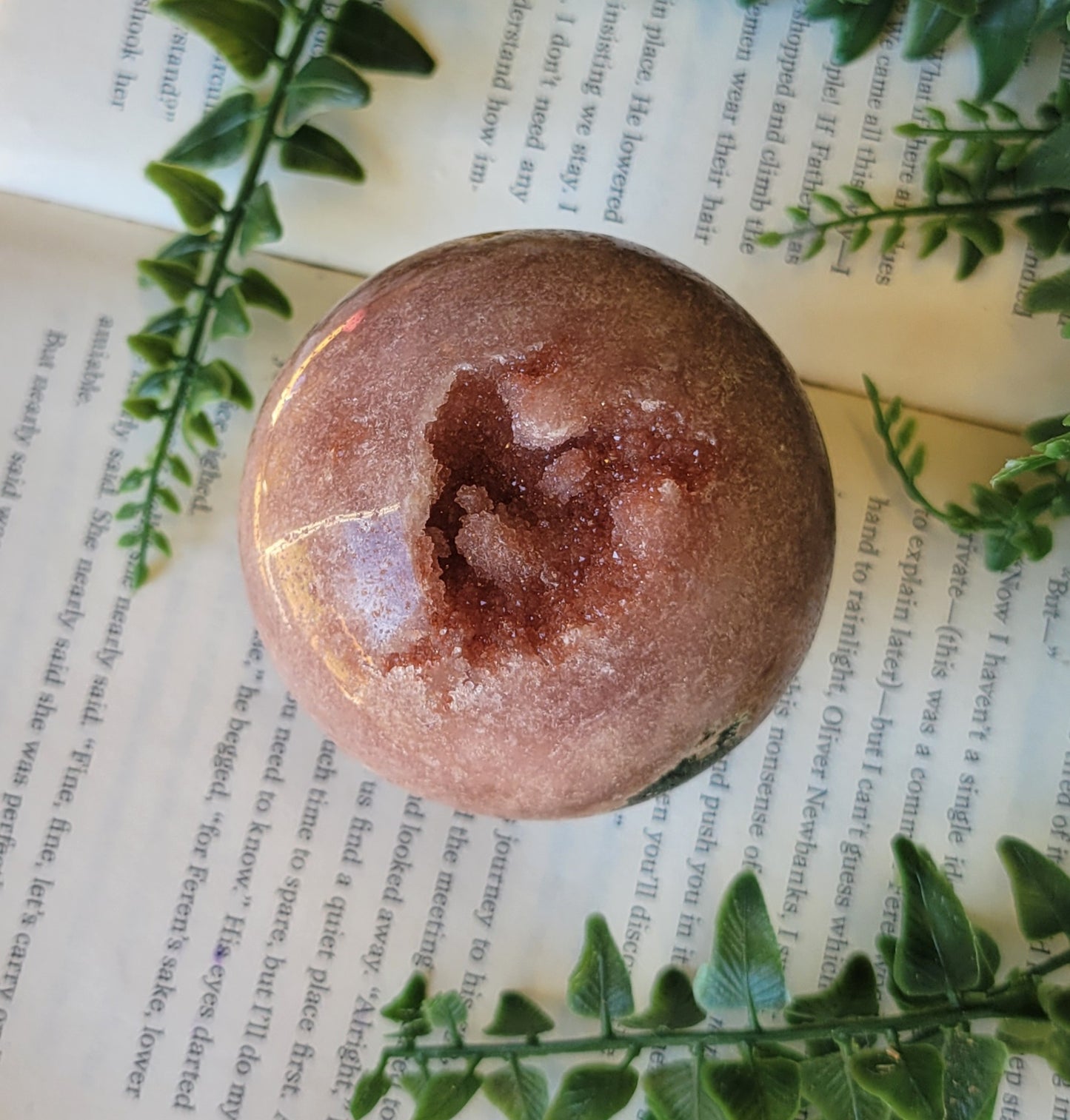 Druzy Pink Amethyst sphere 71mm