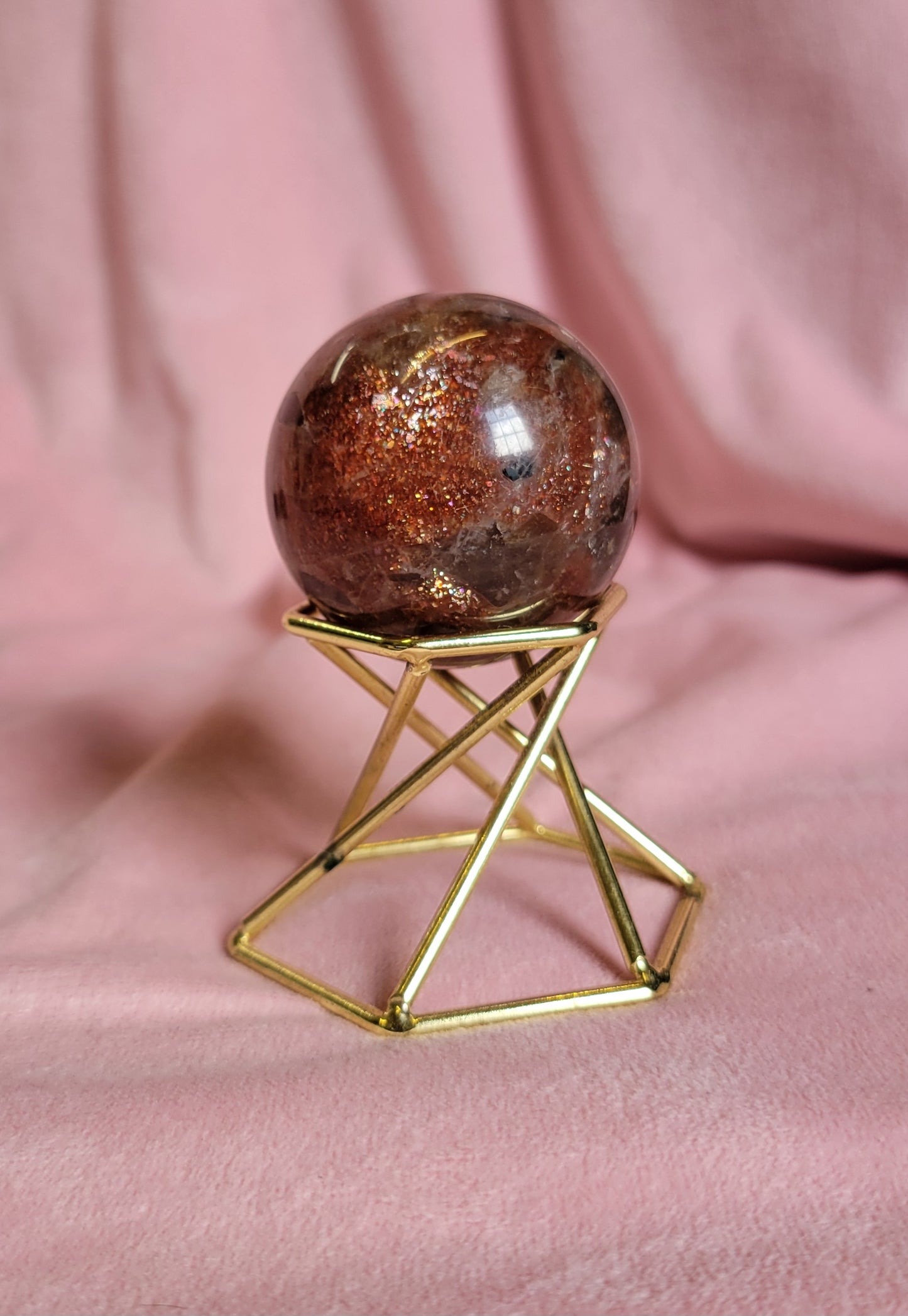 Confetti sunstone sphere 43mm
