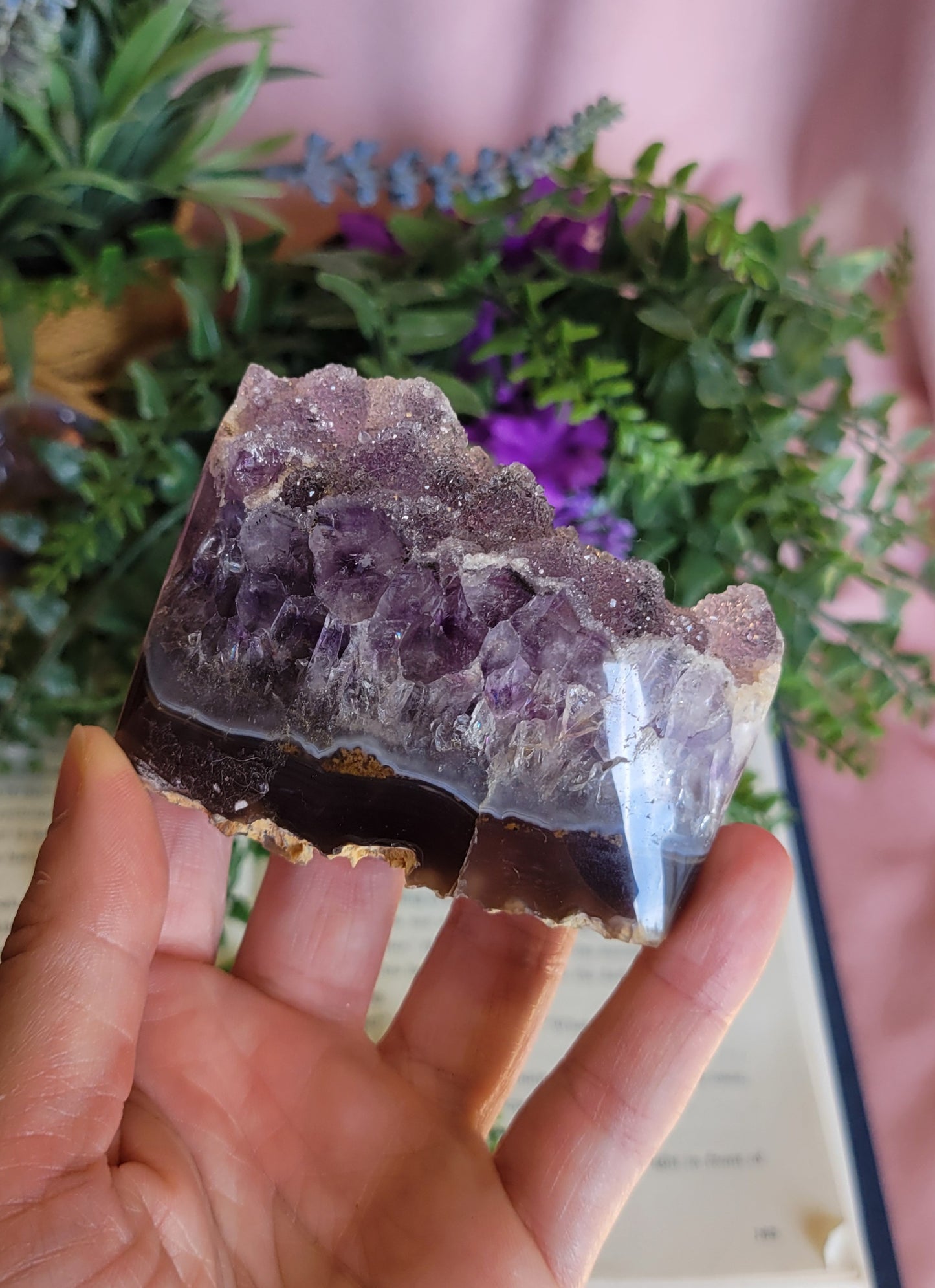 Purple sugar druzy amethyst freeform