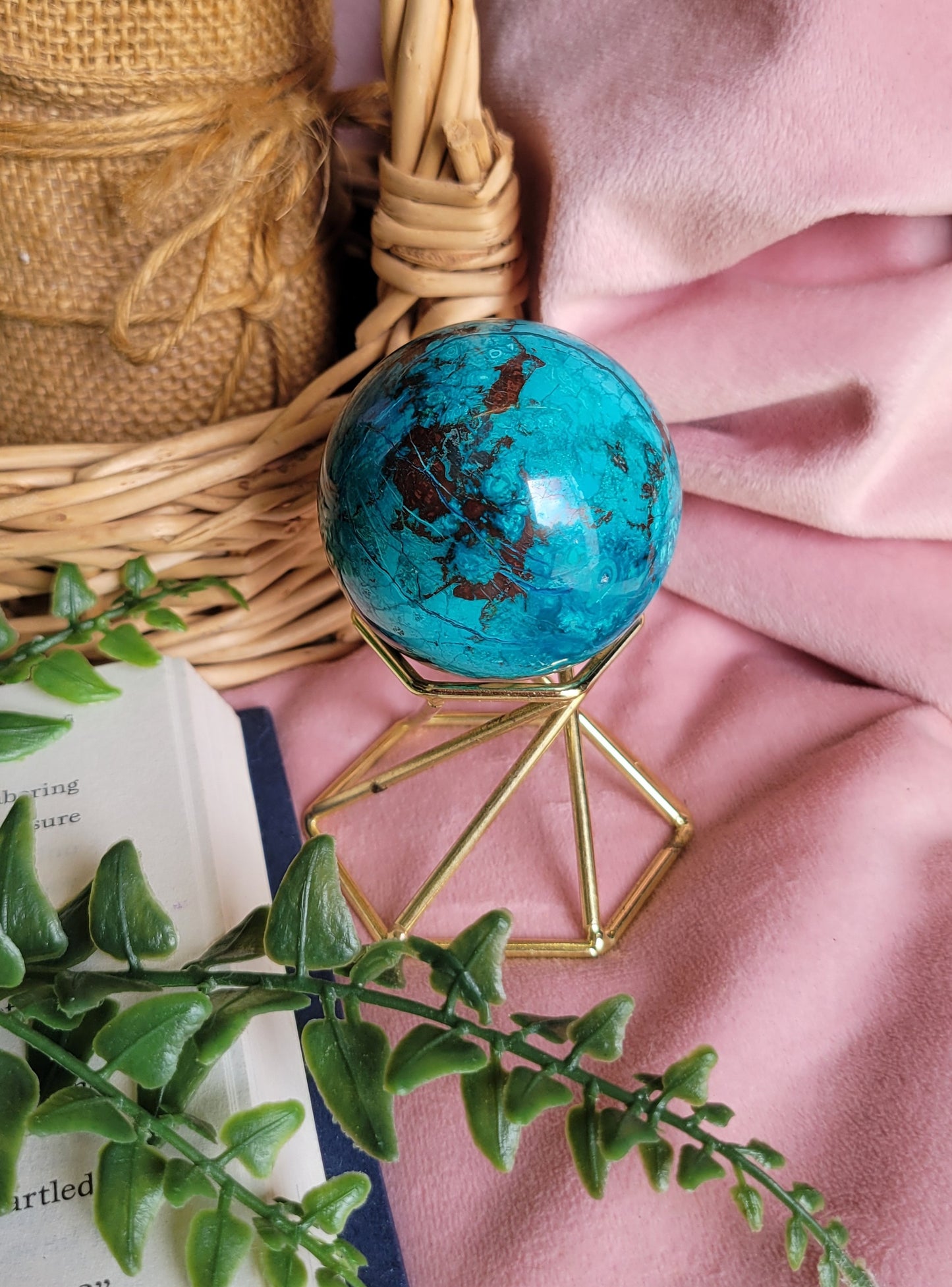 49mm Shattuckite chrysocolla sphere