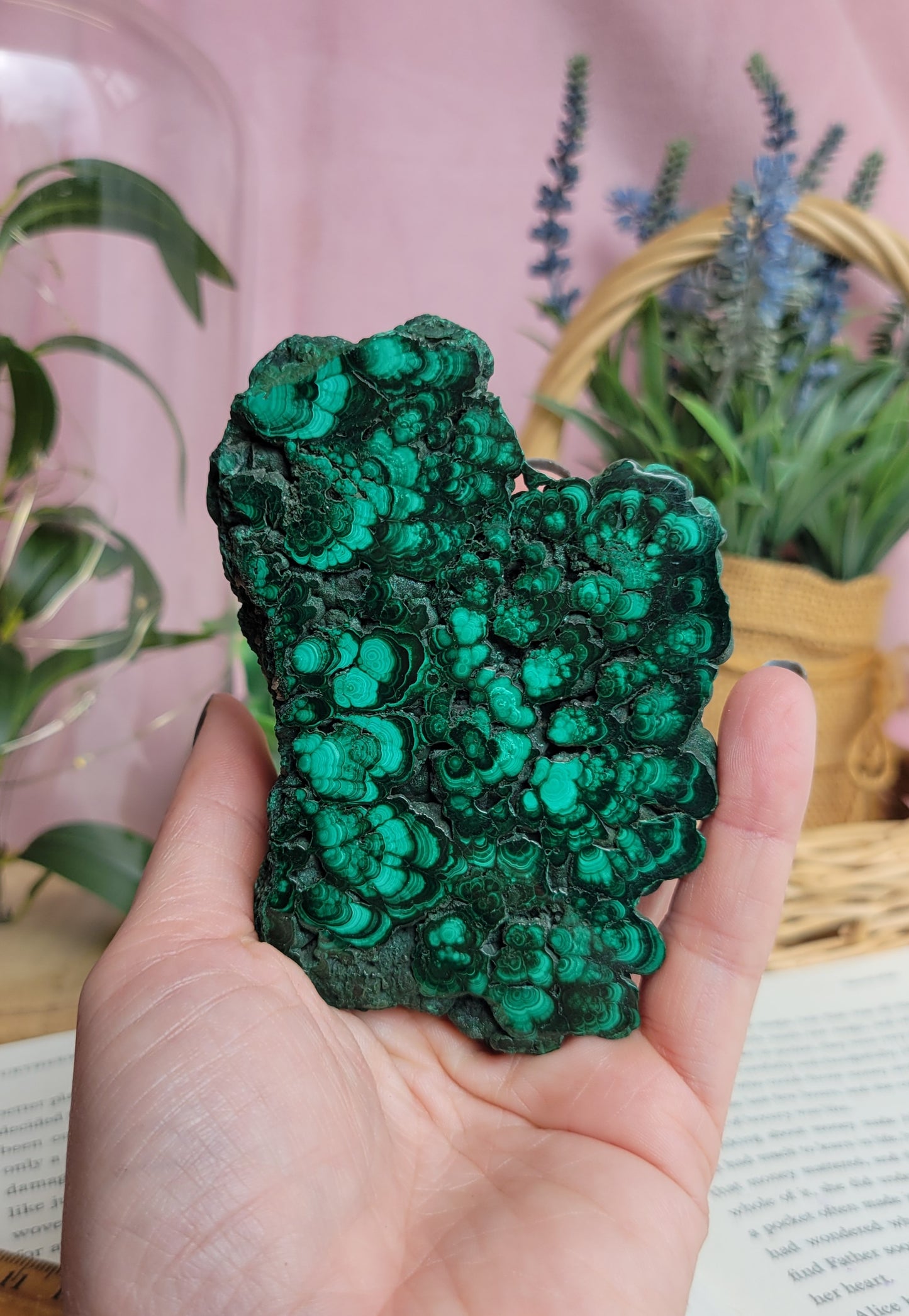 Malachite slab
