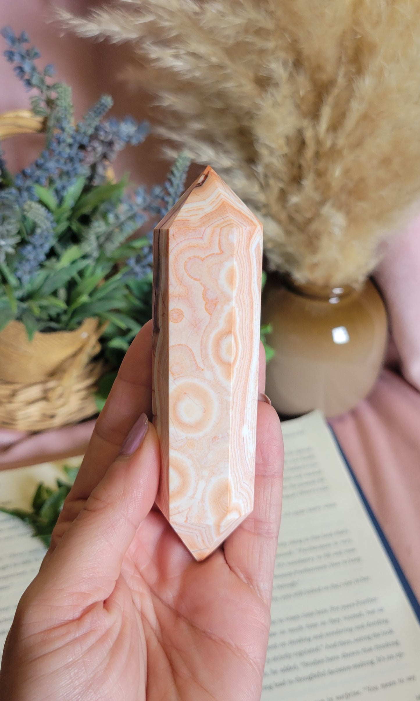 Peachy Obry Banded Carnelian DT