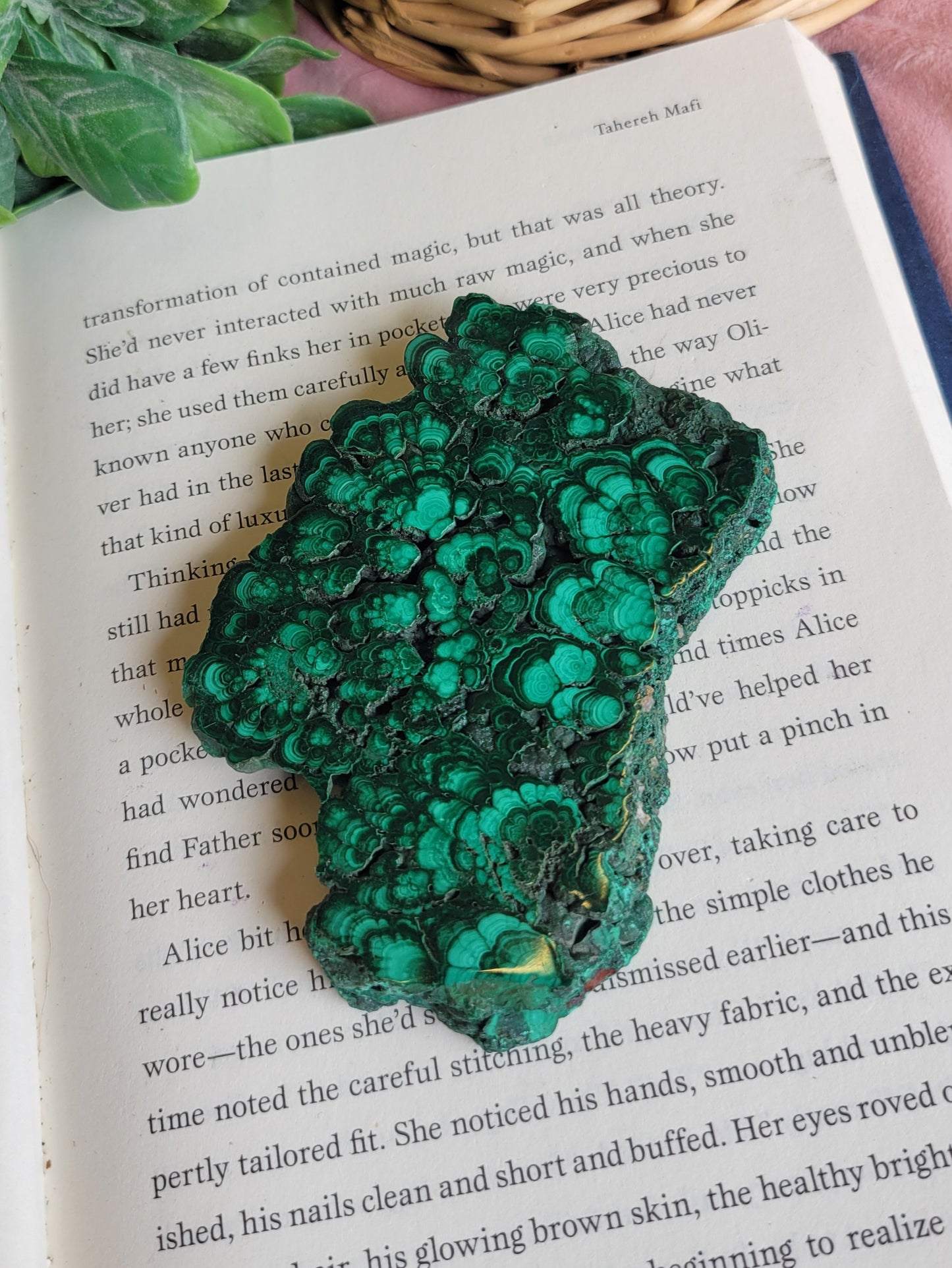 Malachite slab