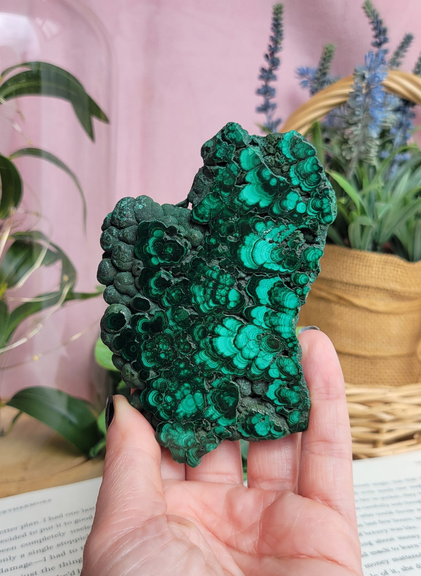 Malachite slab