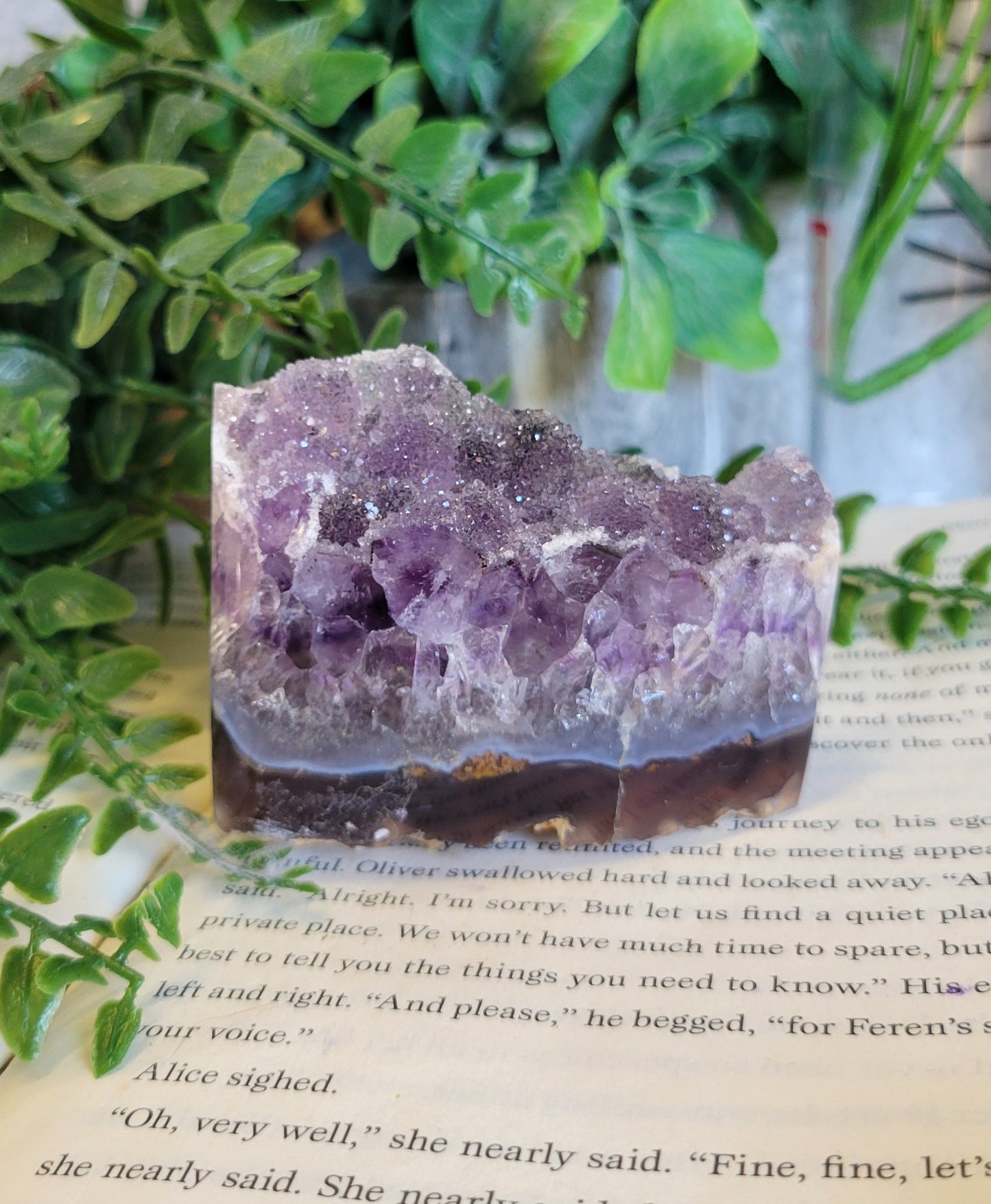 Purple sugar druzy amethyst freeform