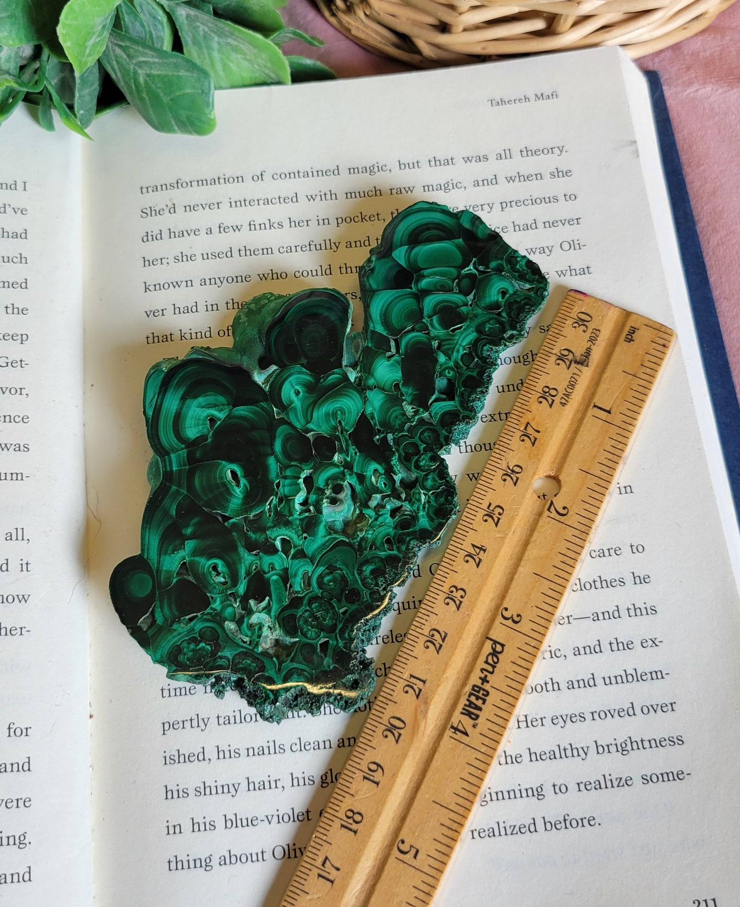 Malachite slab