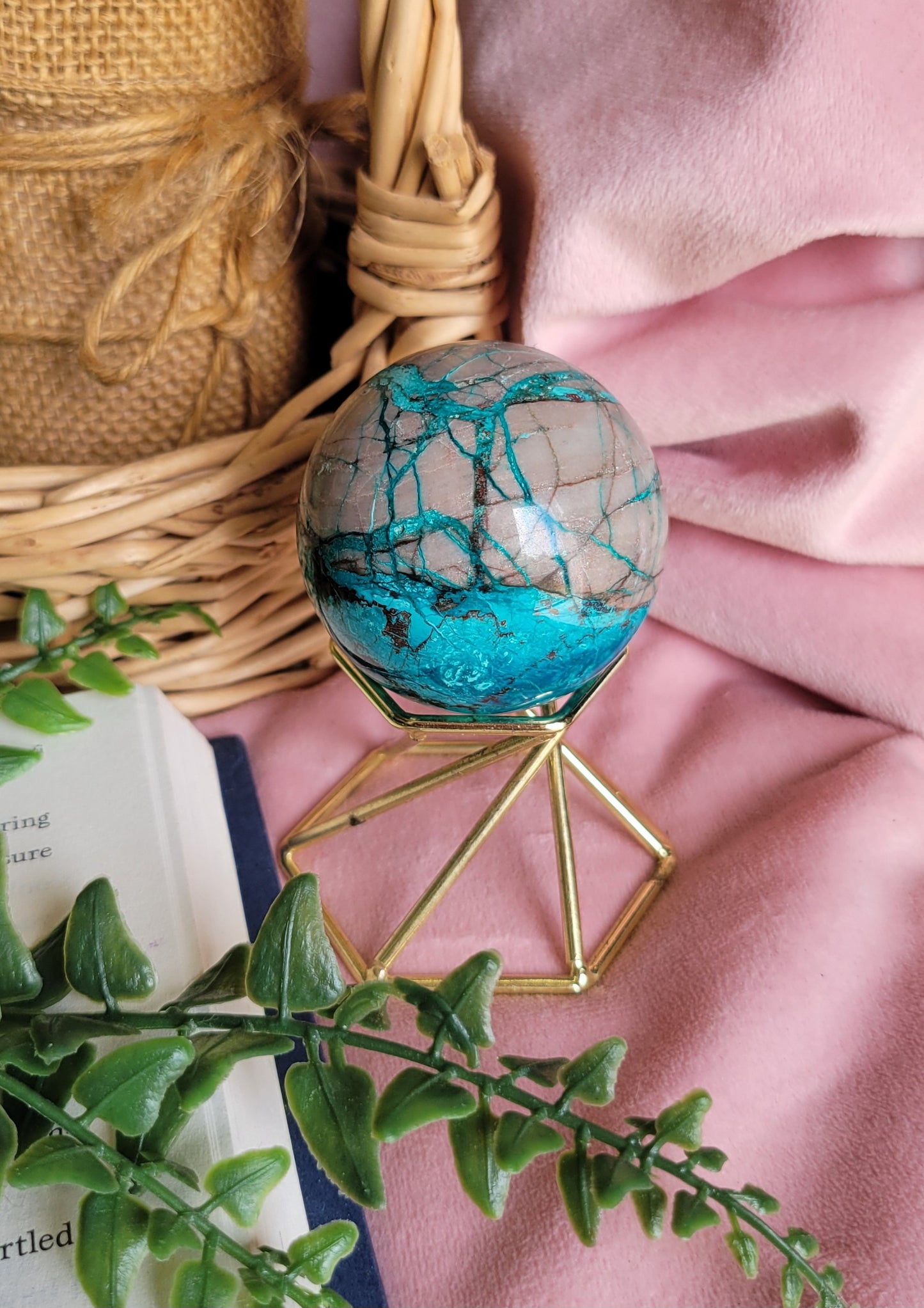 49mm Shattuckite chrysocolla sphere