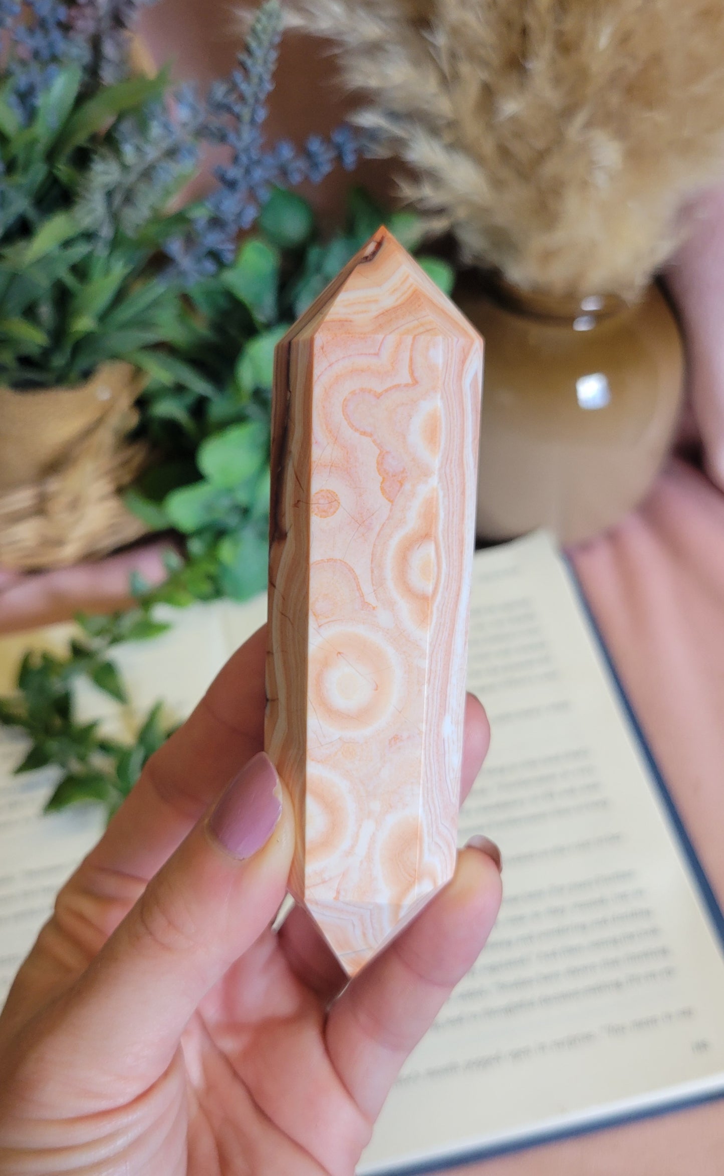 Peachy Obry Banded Carnelian DT