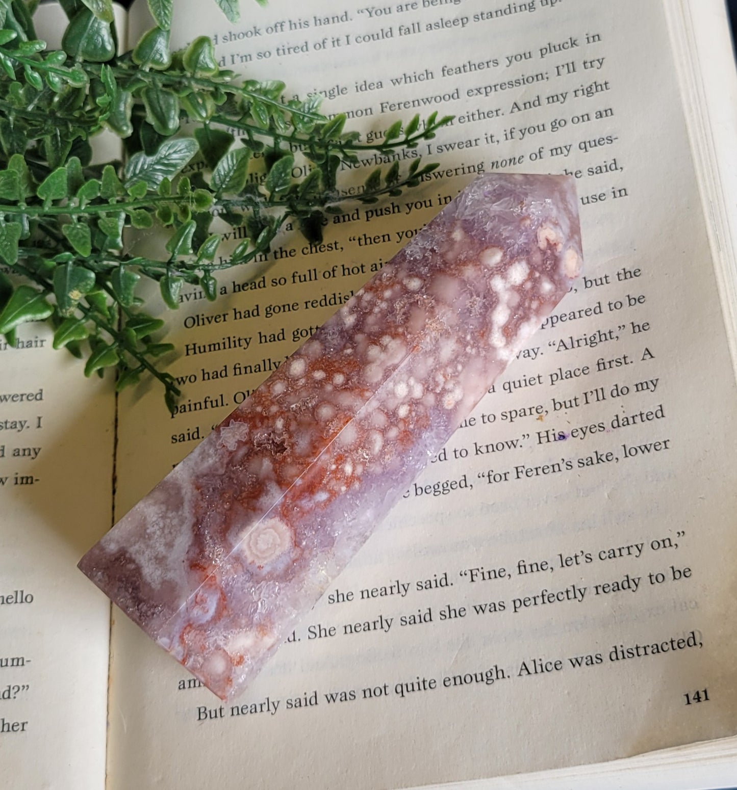 High quality pink amethyst tower