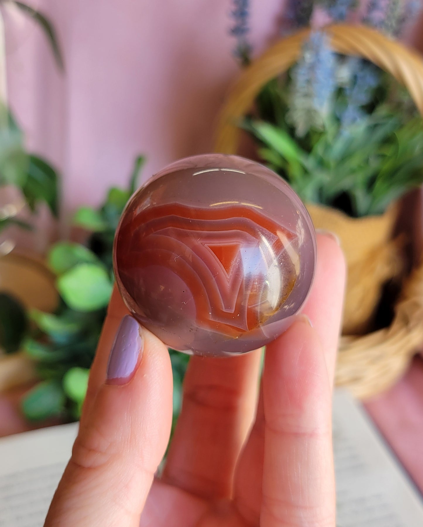 41mm Swazi agate sphere