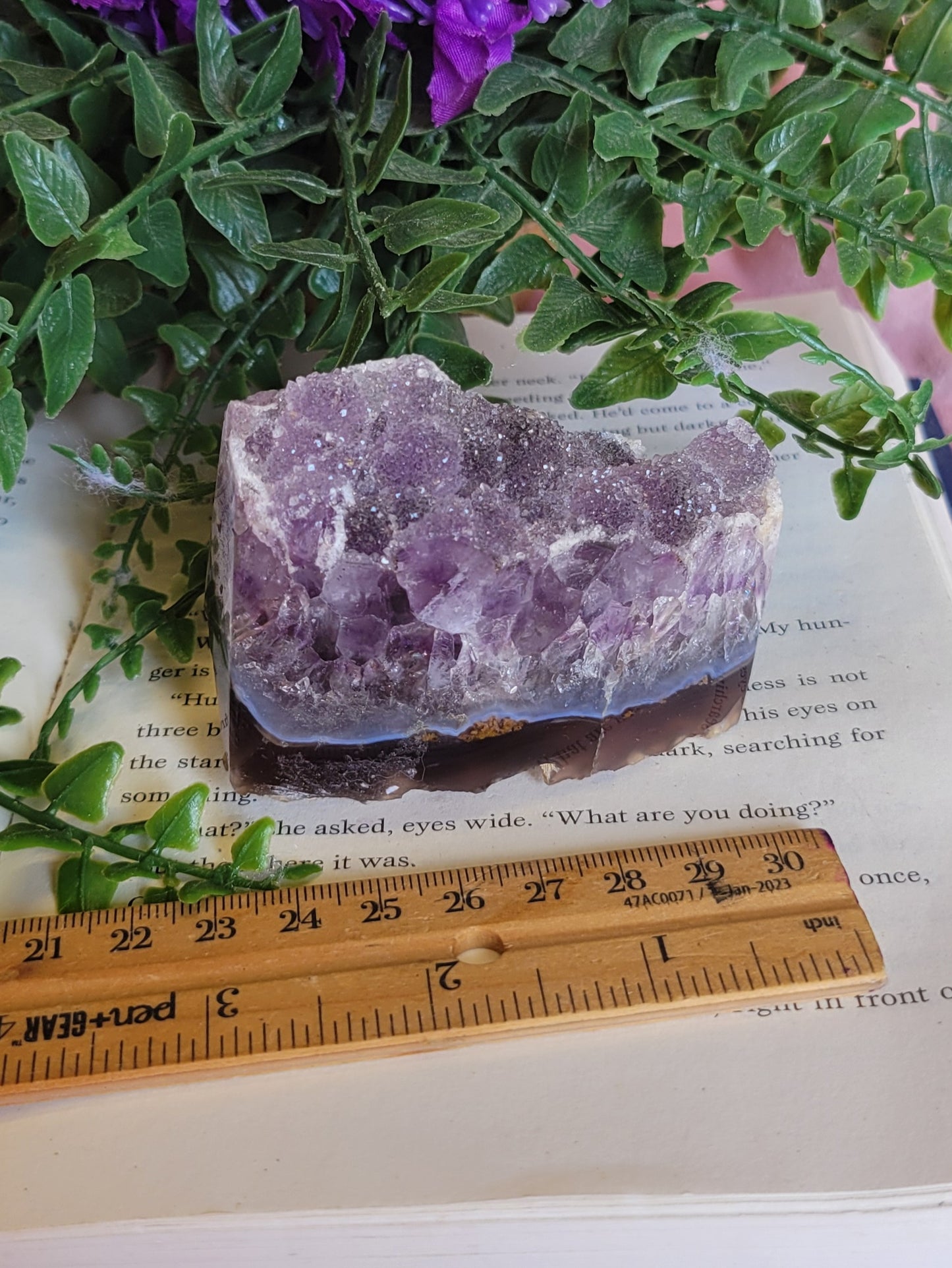 Purple sugar druzy amethyst freeform