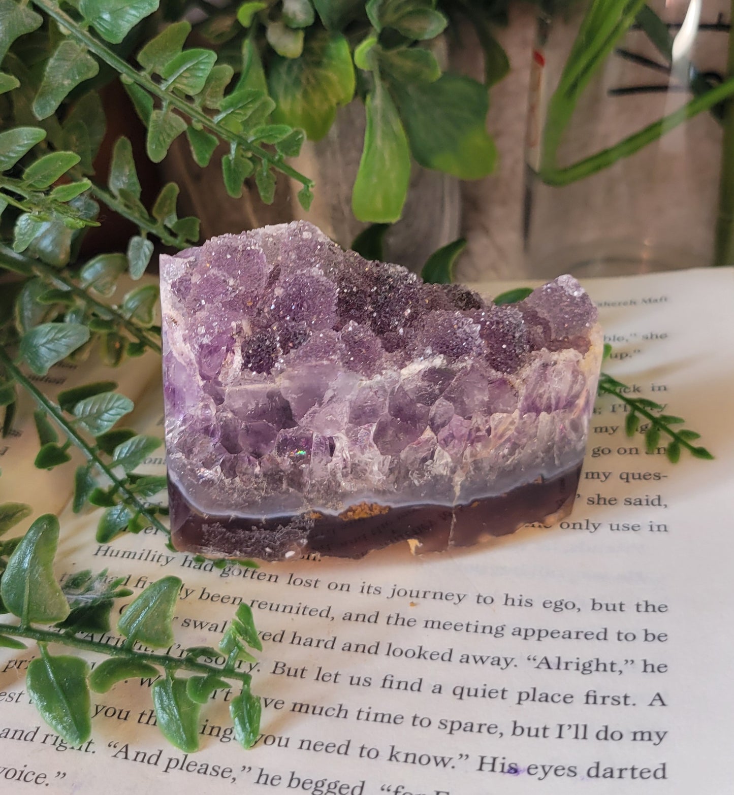 Purple sugar druzy amethyst freeform
