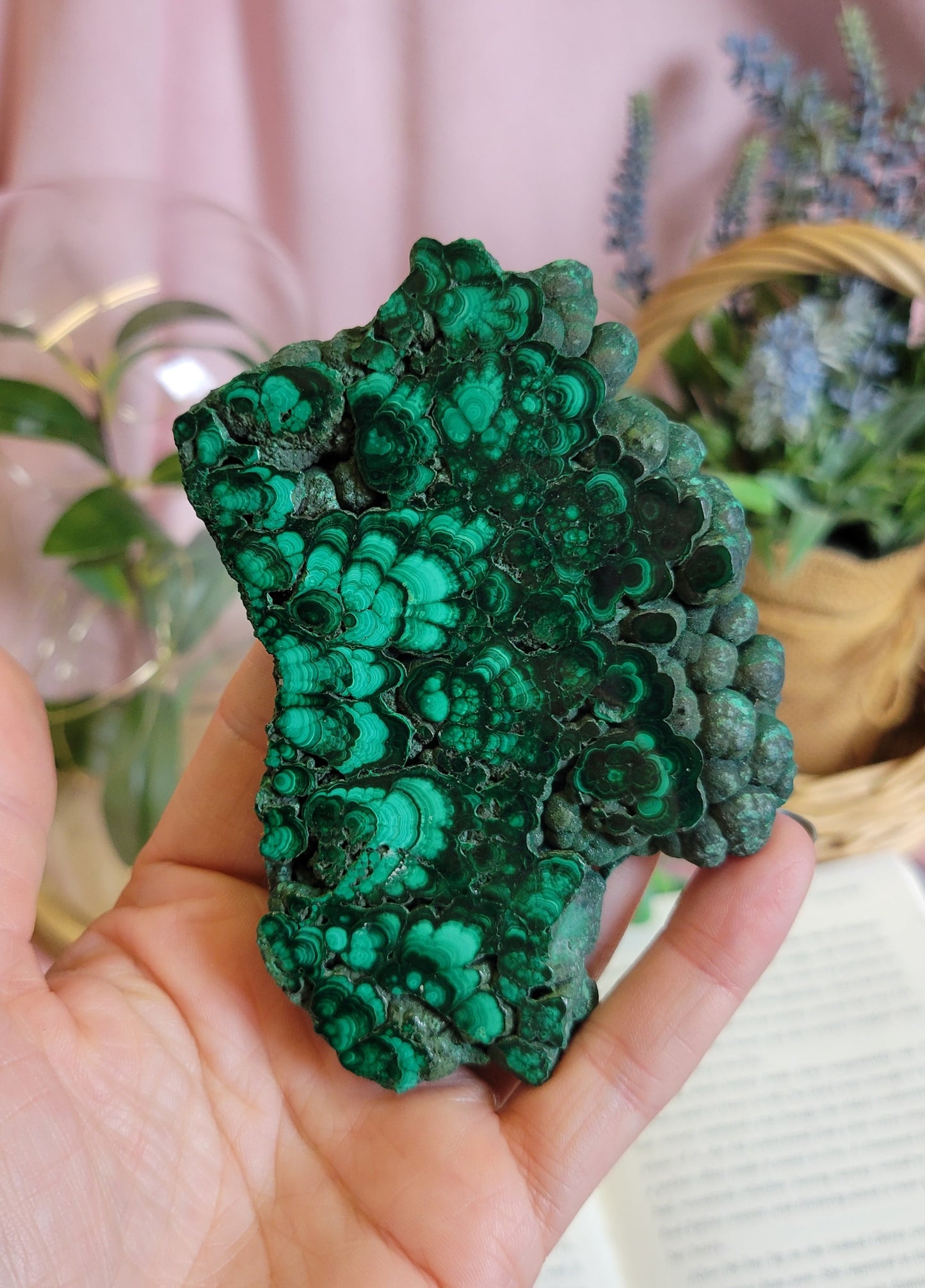 Malachite slab