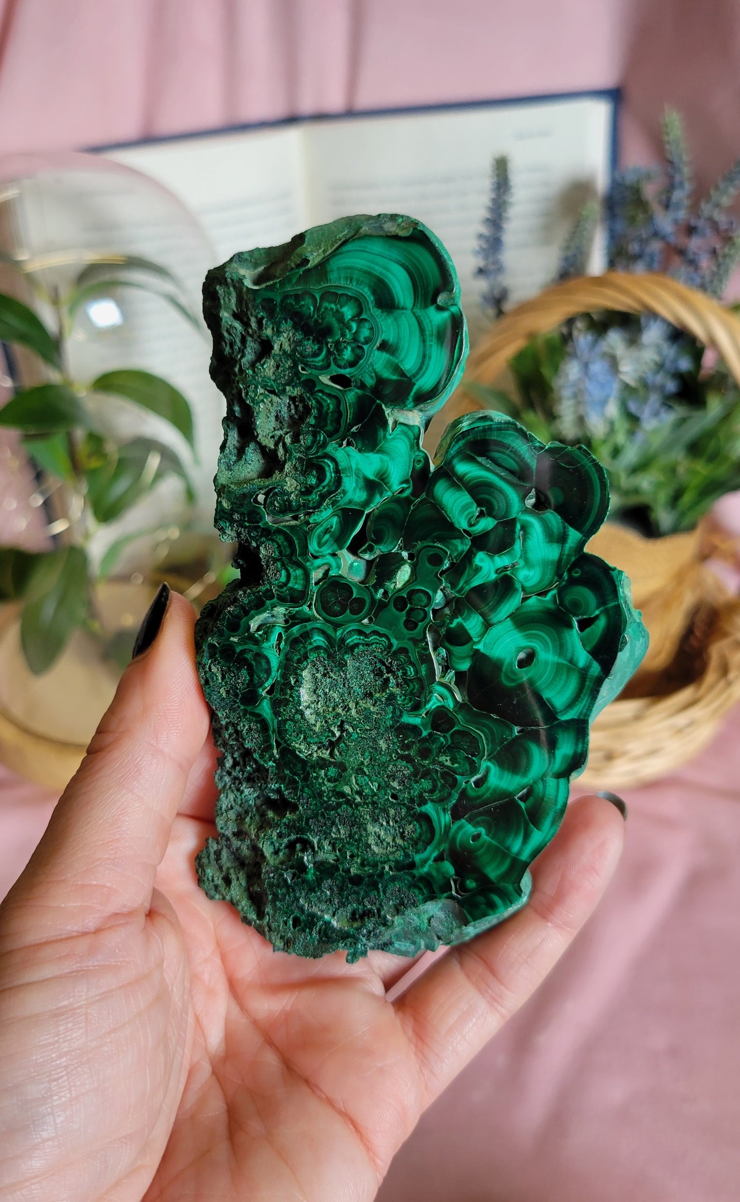 Malachite slab