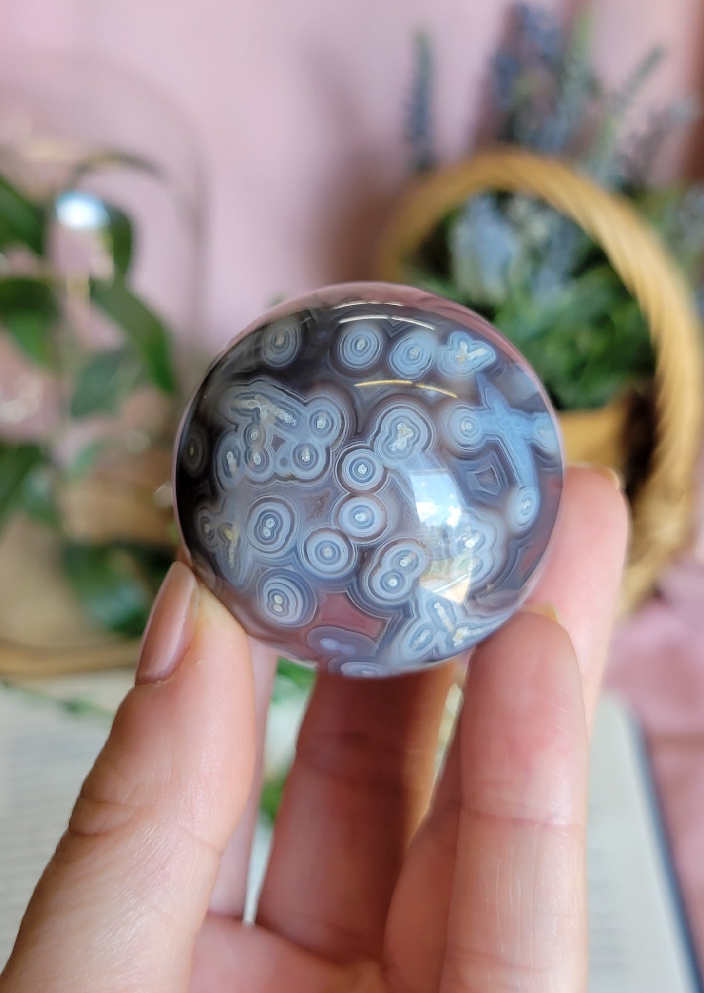 HQ 44mm swazi agate sphere