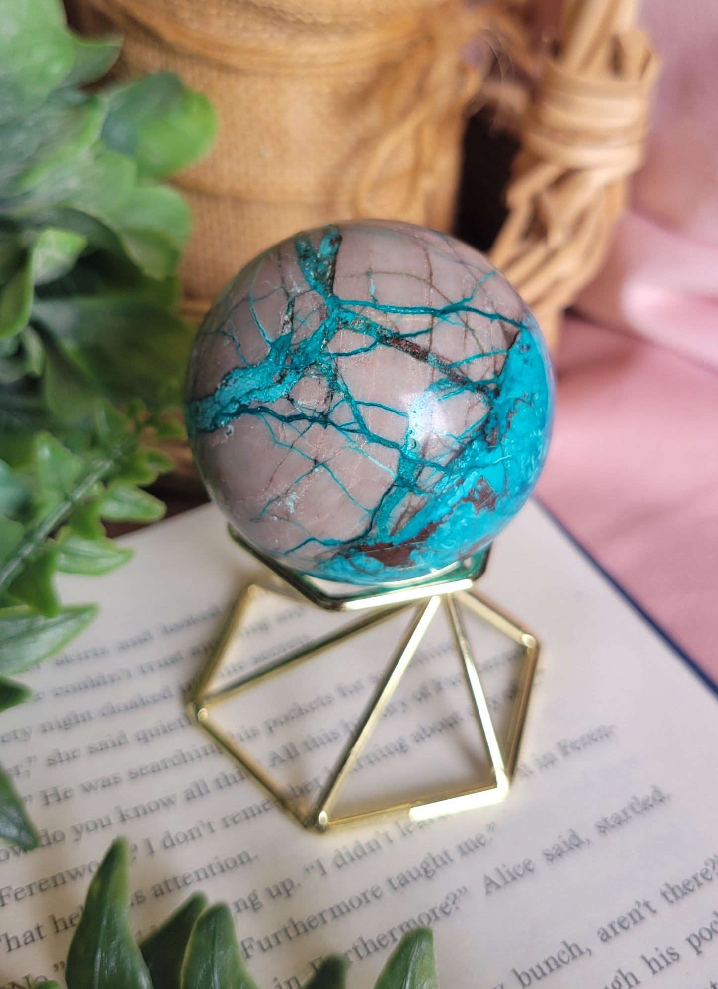49mm Shattuckite chrysocolla sphere