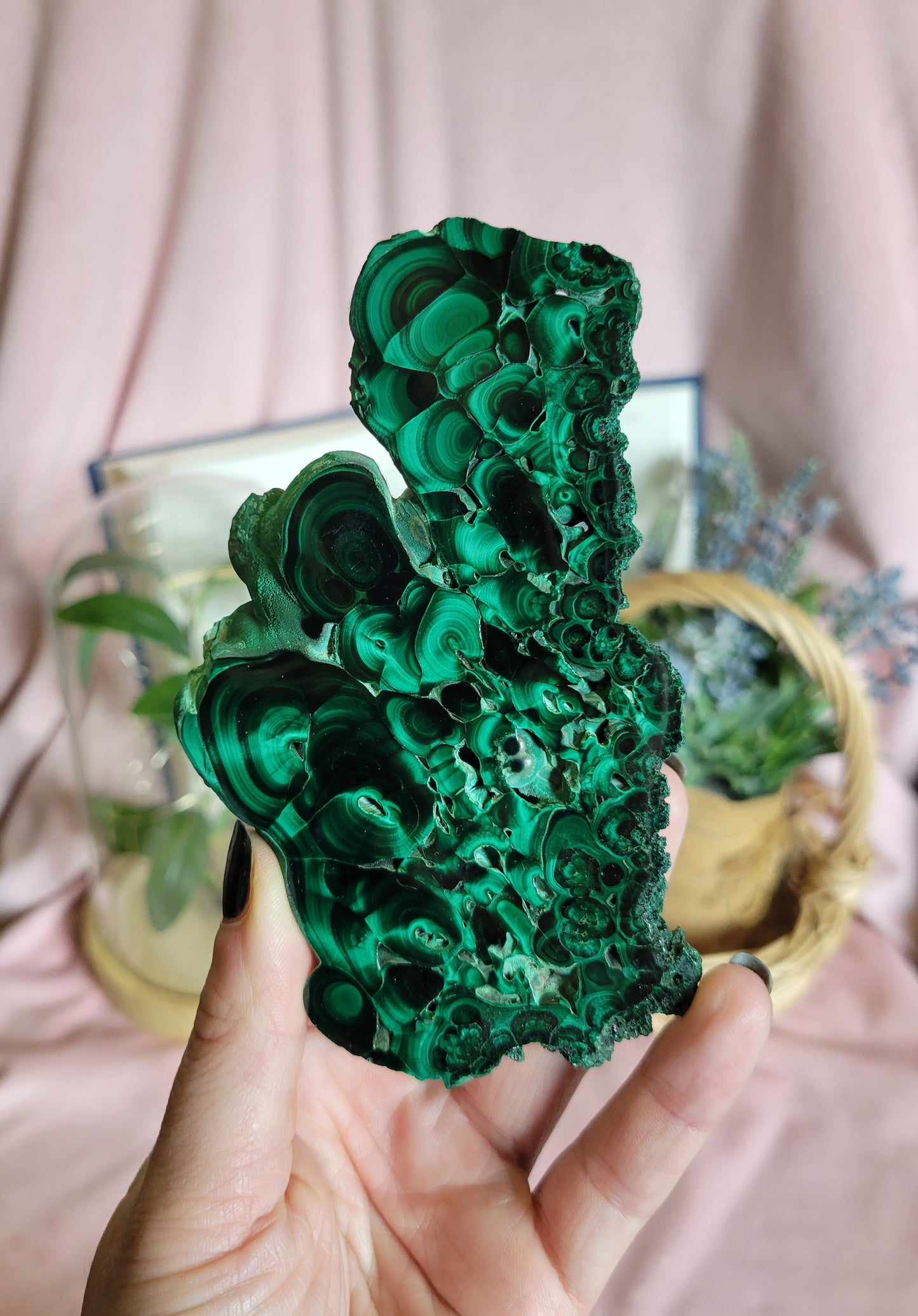 Malachite slab