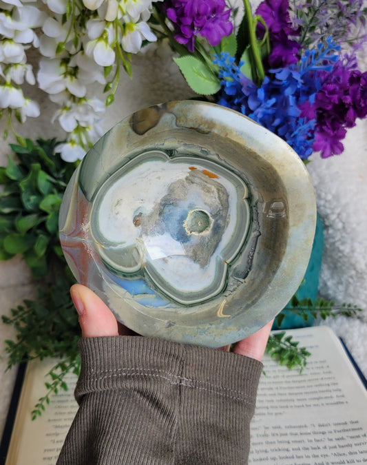 Unique sea jasper bowl
